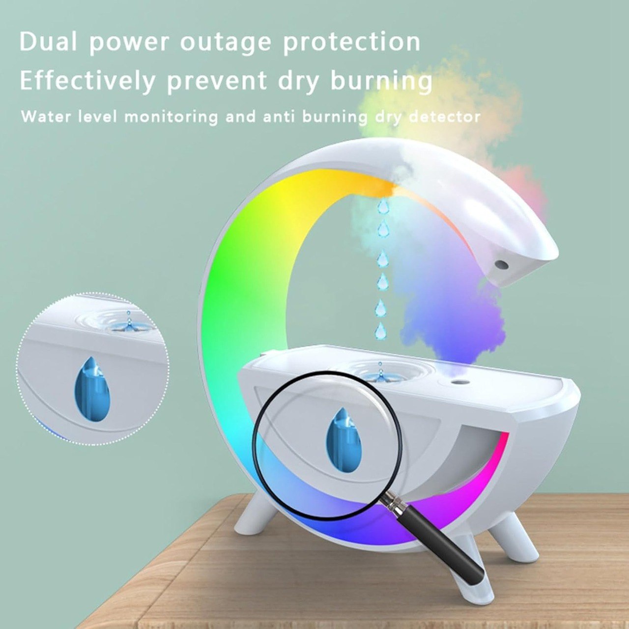 Humidificador Rgb Gotas De Agua Tipo G Z