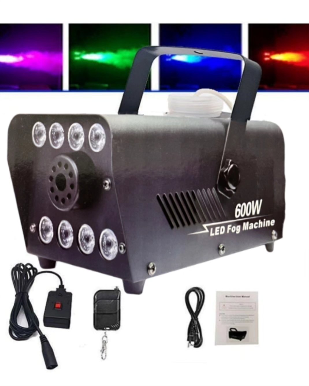 Maquina Humo 600w 8 Led Inalambrico