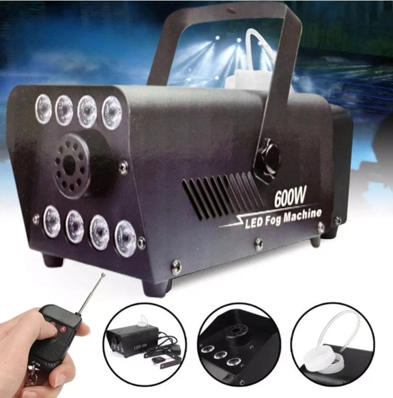 Maquina Humo 600w 8 Led Inalambrico