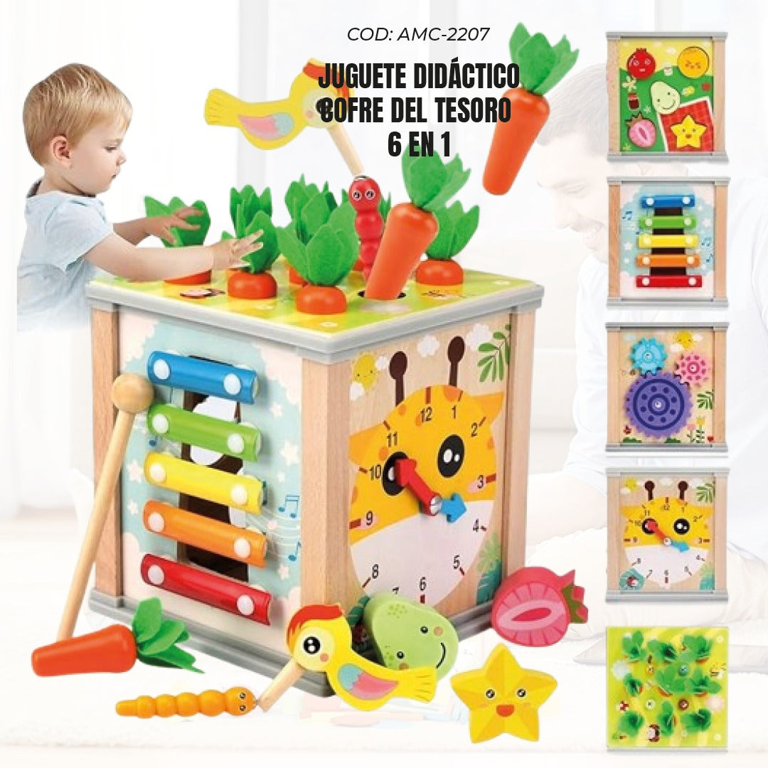 Juguete Didactico Cofre Del Tesoro 6 En 1